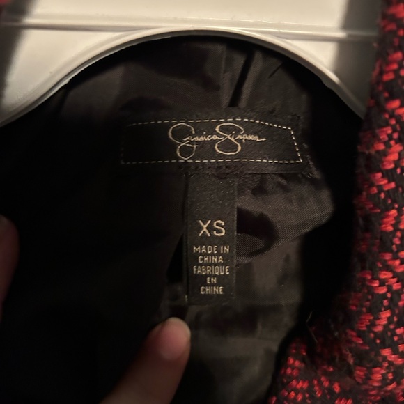 Jessica Simpson Herringbone Pea Coat Blazer - Picture 4 of 6